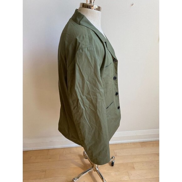 BNWOT Selected Homme Mens Button Green Shirt "Hybrid Blazer" Jacket New - Picture 3 of 8